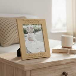Godparent Photo Frame - Engraved For Godmother & Godfather - thumbnail 1