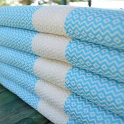"Turkish Towel, Diamond Towel, Turkish Peshtemal, Turquoise Towel, Pool Peshtemal, Cotton Peshtemal, Throw Towel, 40""x70" - thumbnail 2