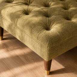 Handmade Deep Buttoned Chesterfield Coffee Table Custom Size - Vintage Velvet Olive Green - thumbnail 2