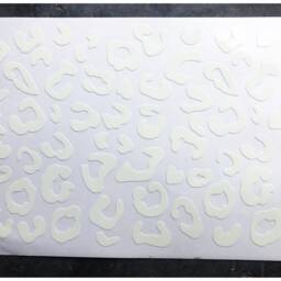 Glow in The Dark Leopard Print Stickers - A4 Or A5 Sheet Peel & Stick Decal For Wall Art, Planner, Diary, Phone, Car, Teacher, Journal - thumbnail 3