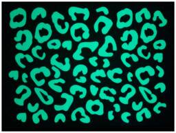 Glow in The Dark Leopard Print Stickers - A4 Or A5 Sheet Peel & Stick Decal For Wall Art, Planner, Diary, Phone, Car, Teacher, Journal - thumbnail 1