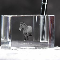 Ardennes Horse , Crystal Pen Holder With Horse, Souvenir, Decoration, Limited Edition, Collection - thumbnail 3