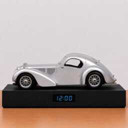 Bugatti Atlantic Car Alarm Clock - Realistic Engine Sound, Handmade, Enthusiast Gift - thumbnail 4