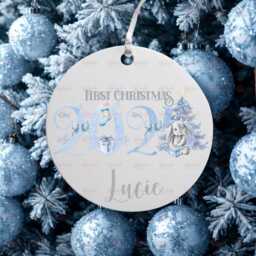 Personalised Kids Christmas Decoration - Granddaughter First Gift 1St Bauble Stocking Filler Eve Box