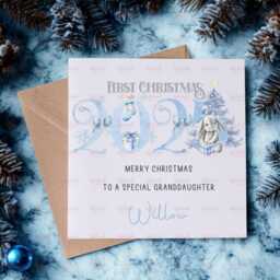Personalised Kids Christmas Decoration - Granddaughter First Gift 1St Bauble Stocking Filler Eve Box - thumbnail 2