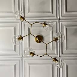 Scout Modern 6 Light 6In Globe Sputnik Mid Century Industrial Chandelier - thumbnail 3