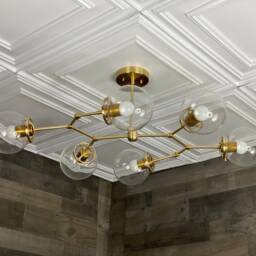 Scout Modern 6 Light 6In Globe Sputnik Mid Century Industrial Chandelier - thumbnail 2