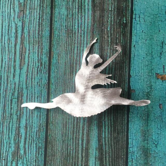 Ballerina Dancer, Pointe, Dance, Handcrafted Metal Tree Topper, Or Wall Hanging Wreath Deocation, Christmas, Aluminum, Dancer Gifts - image 1