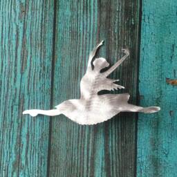 Ballerina Dancer, Pointe, Dance, Handcrafted Metal Tree Topper, Or Wall Hanging Wreath Deocation, Christmas, Aluminum, Dancer Gifts