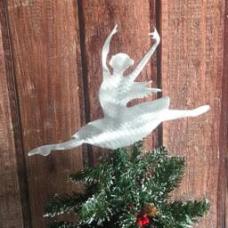 Ballerina Dancer, Pointe, Dance, Handcrafted Metal Tree Topper, Or Wall Hanging Wreath Deocation, Christmas, Aluminum, Dancer Gifts - thumbnail 2