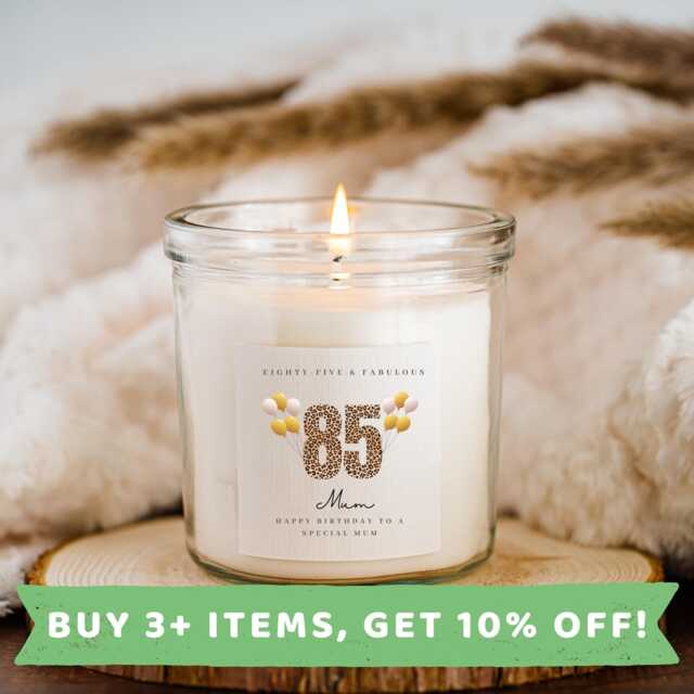 Mum 85Th Birthday Candle Sticker Label Stickers Labels Mums - image 1