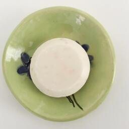 Violet Wildflower Pottery Dish Symbol Of Love, Peace, Faith For Soap Or Everything Else - thumbnail 3