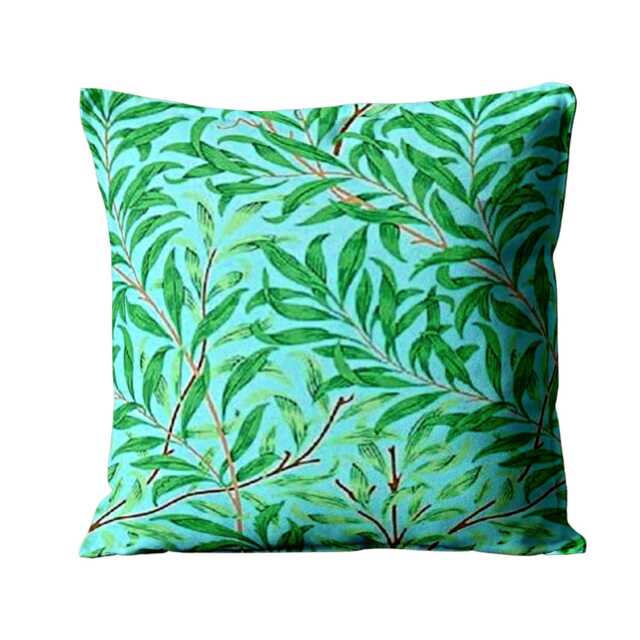 William Morris, . Willow Boughs, Ben Pentreath, Blue & Green Linen Union Cushion, Throw Pillow Cover, Home Decor - image 1
