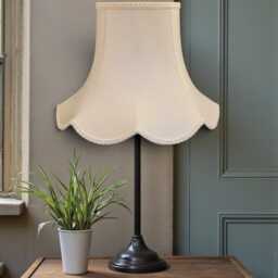 Traditional Cream Fabric Lampshade Handmade For Table & Floor Standard Lamp Bases, Wall Light Fixtures, Ceiling Fittings - thumbnail 3