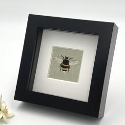 Bee On Green Background, Textile Picture, Sophie Allport Design - thumbnail 1