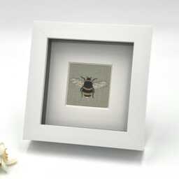 Bee On Green Background, Textile Picture, Sophie Allport Design - thumbnail 2