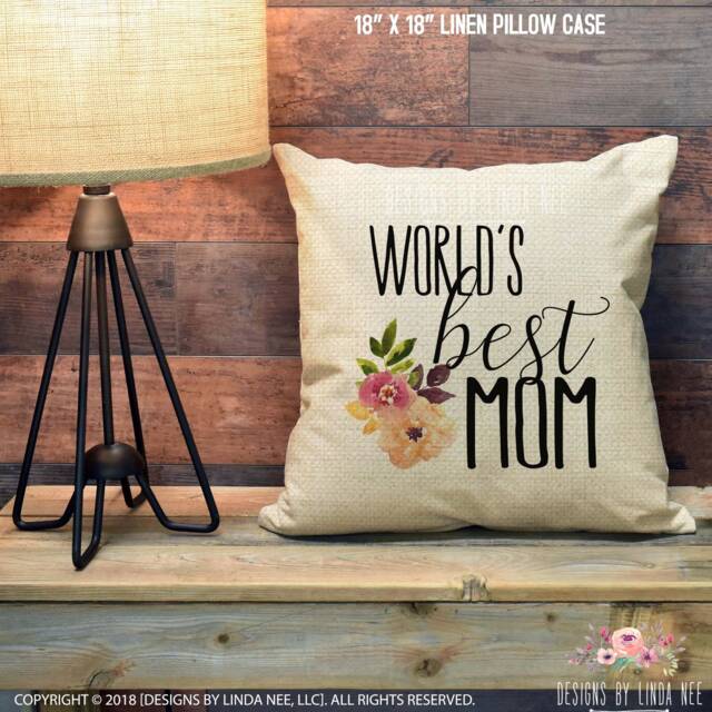 World's Best Mom Pillow Gift For Custom Mother Cover Accent Mother's Day Personalized Toss Pcp112 - image 1