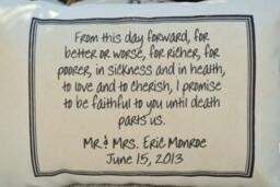 Personalized Pillow, Wedding Vows, Fiance Gift, Engaged 2nd Anniversary, Kneeling Pillow - thumbnail 2