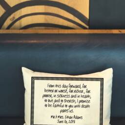Personalized Pillow, Wedding Vows, Fiance Gift, Engaged 2nd Anniversary, Kneeling Pillow - thumbnail 3