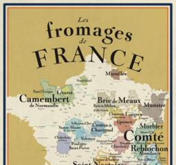 Cheeses Of France The Map - thumbnail 1