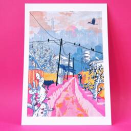 A4 Art Print - Colourful Malaysian Landscape Hand Drawn/Digital Art Quarantine Walks #1 Graphic Decor Gallery Wall Cactus - thumbnail 2