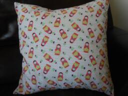 Matryoshka Doll Pillow Cover With Coordinating Tulip Envelope Style Backing - thumbnail 1
