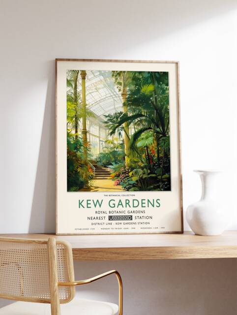 Kew Gardens Print, London Botanical William Morris Poster, Vintage Wall Art, Floral A1/A2/A3/A4 - image 1