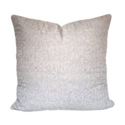 Fortuny Fabric Throw Pillow Cushion Cover Platinum Monotones Moresco Pattern - Made in Italy - thumbnail 1