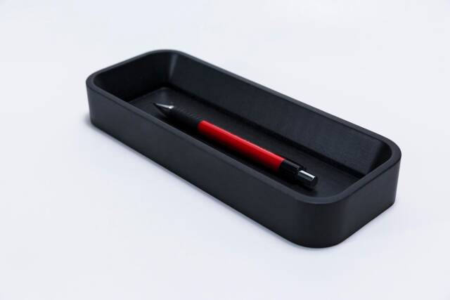 Black Pen Holder For Desk , Luxury Desktop Organizer Office Accessories Executive Decor, Gift For Men - image 1