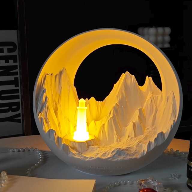 Gypsum Castle Diffuser Lamp, Aromatherapy Led Desk Light - image 1