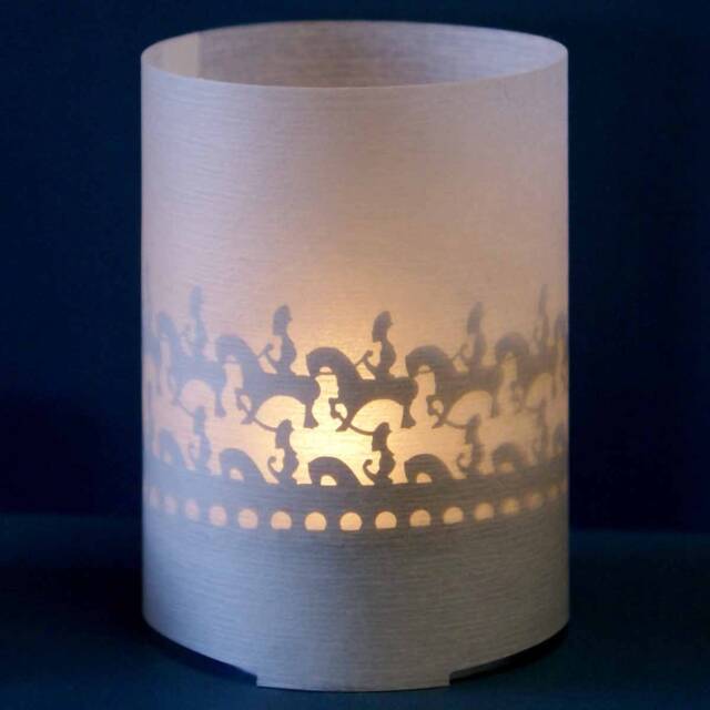 Feuerreiter Shadow Play Candle - Halloween Gift, Silhouette Home Decor - image 1