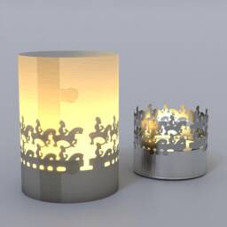 Feuerreiter Shadow Play Candle - Halloween Gift, Silhouette Home Decor - thumbnail 4