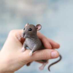 Mouse Figurine, 3D Pet Copy, Rat Portrait, Figurine, Polymer Clay Mouse, Replica, Toy, Lover Gifts, Rats Art, Agouti - thumbnail 3