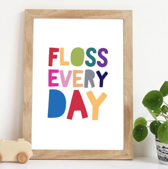 Floss Everyday Print, Kids Bathroom Prints, Shared Bathroom, Wall Art, Sign, Decor, Rules, Home - image 1
