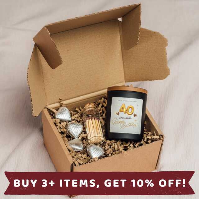 Auntie 40Th Birthday Candle Gift Set Box Card Gifts B - image 1