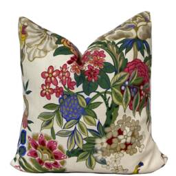 Sanderson Water Garden Emperor Peony Fabric Lotus Pink Cushion Cover Pillow - thumbnail 2