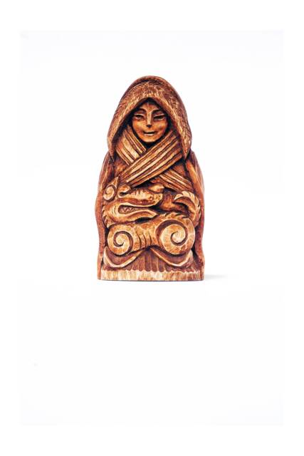 Skadi Statuette Hand Made From Linden. Original Carved Statuette. Goddess/Freyja Odin Statue God - image 1