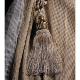 Luxury Curtain Tieback Tassel - Antique Wood Holdback Decorative Drapery Tie Back Elegant Window - thumbnail 2