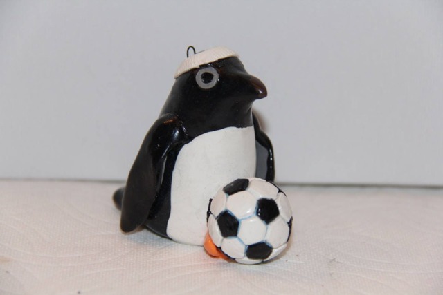 Soccer Penguin Figurine/Ornament - image 1
