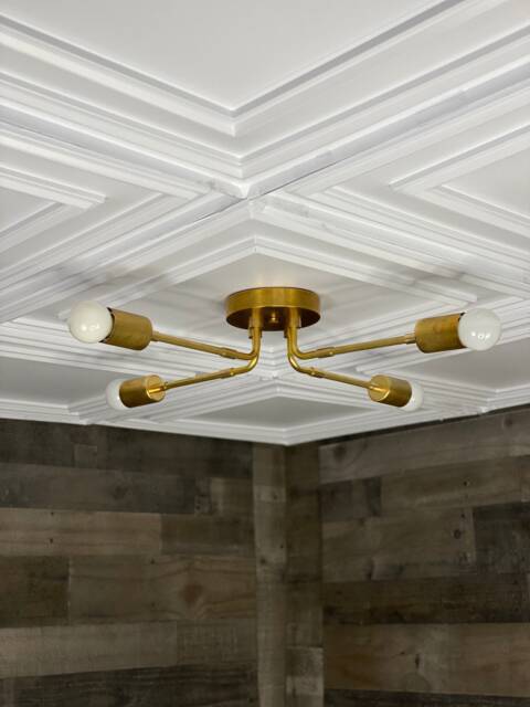 Marka Modern 4 Light Mid Century Semi Flush - image 1