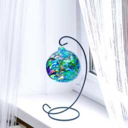 Abstract Northern Lights Inspired Glass Candle Holder, Hand Painted, Home Decor - thumbnail 4