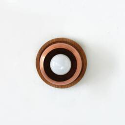 Copper An White Oak Farmhouse Sconce Light & Fixture Lamp Kitchen Dining Room Entry - thumbnail 2
