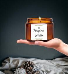 Large Christmas Candle, Christmas Candle Gift, Festive Spice Gift For Women, Scented Winter Candle, Jar - thumbnail 1