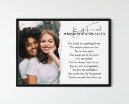 10 Reasons Why You Are My Best Friend, Personalised Friend Birthday Gift, Wall Art Print, Gift For - thumbnail 1