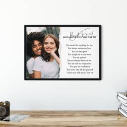 10 Reasons Why You Are My Best Friend, Personalised Friend Birthday Gift, Wall Art Print, Gift For - thumbnail 2