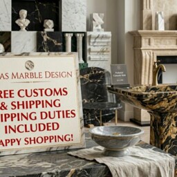 Calacatta Viola Marble Nightstand With Drawer - Handmade Luxury Stone Side Table - thumbnail 2