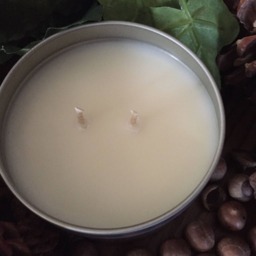 Handmade White Cake, Birthday Wedding Cake 16 Oz Soy Candle in Metal Tin - thumbnail 2