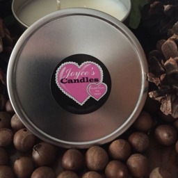 Handmade White Cake, Birthday Wedding Cake 16 Oz Soy Candle in Metal Tin - thumbnail 3