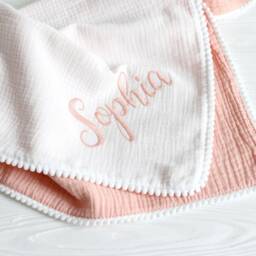 Baby Blanket With Name, Personalized Blankets For Baby Shower Gift, Newborn Gifts, Stroller Personalised Girl Gift - thumbnail 2
