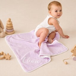 Baby Blanket With Name, Personalized Blankets For Baby Shower Gift, Newborn Gifts, Stroller Personalised Girl Gift - thumbnail 3